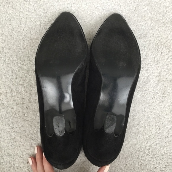 Black Suede Leather Cara Leigh Heels - Picture 6 of 6